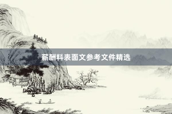 薪酬料表面文参考文件精选